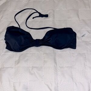 NWT Gap navy bandeau w/ pads / side boning. Clasp closure w/ removable halter, M